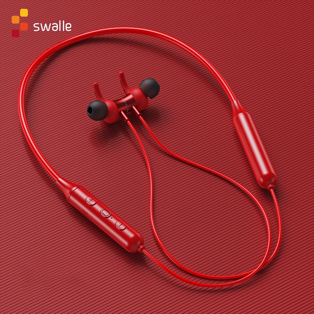 Magnetic wireless bluetooth 5.0 earphones neckband stereo headset hands-free waterproof earphones with microphone bluetooth earphone