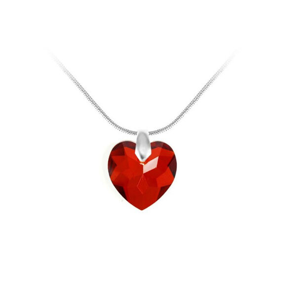 Collier pendentif cœur rouge cristal So Charm