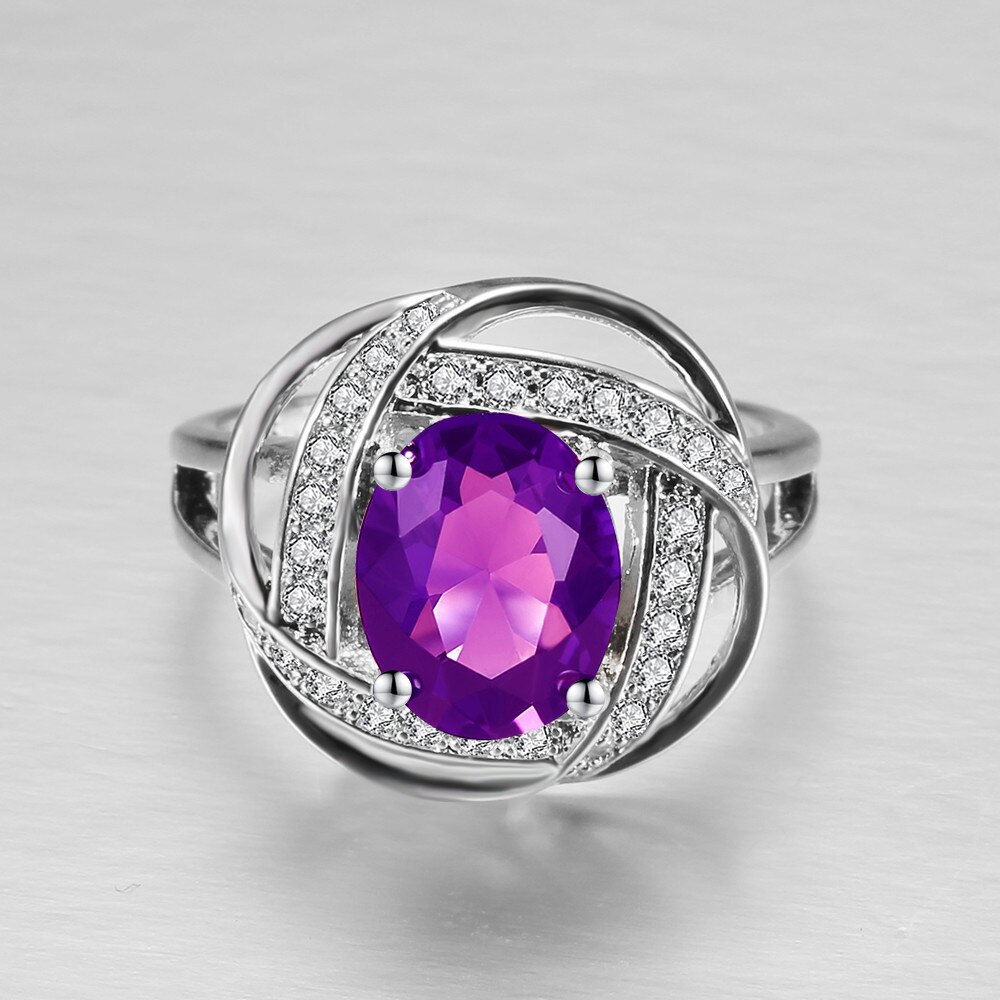 Zircon ring pendant single product ladies ring mini closed metal ring colorful decorative party ladies jewelry