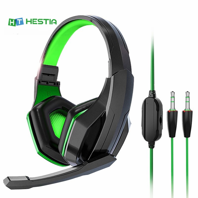 3.5mm Wired Gaming Headphones Game Headset Noise Canceling Earphone with Microphone Volume Control for PS4 Playstation 4 PC