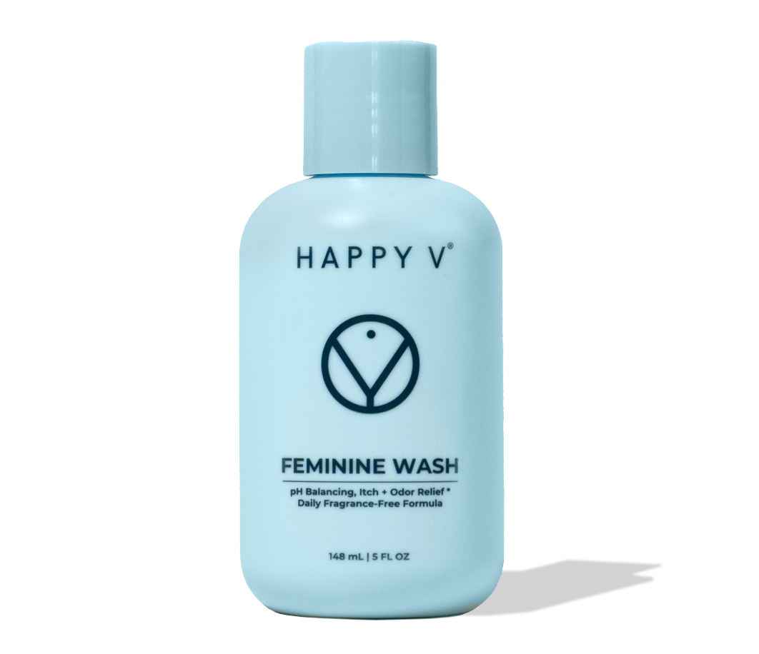 Happy V fragrance-free Feminine Wash bottle
