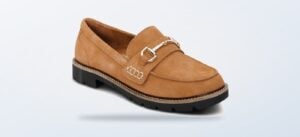 Aetrex Collette tan suede arch support loafer