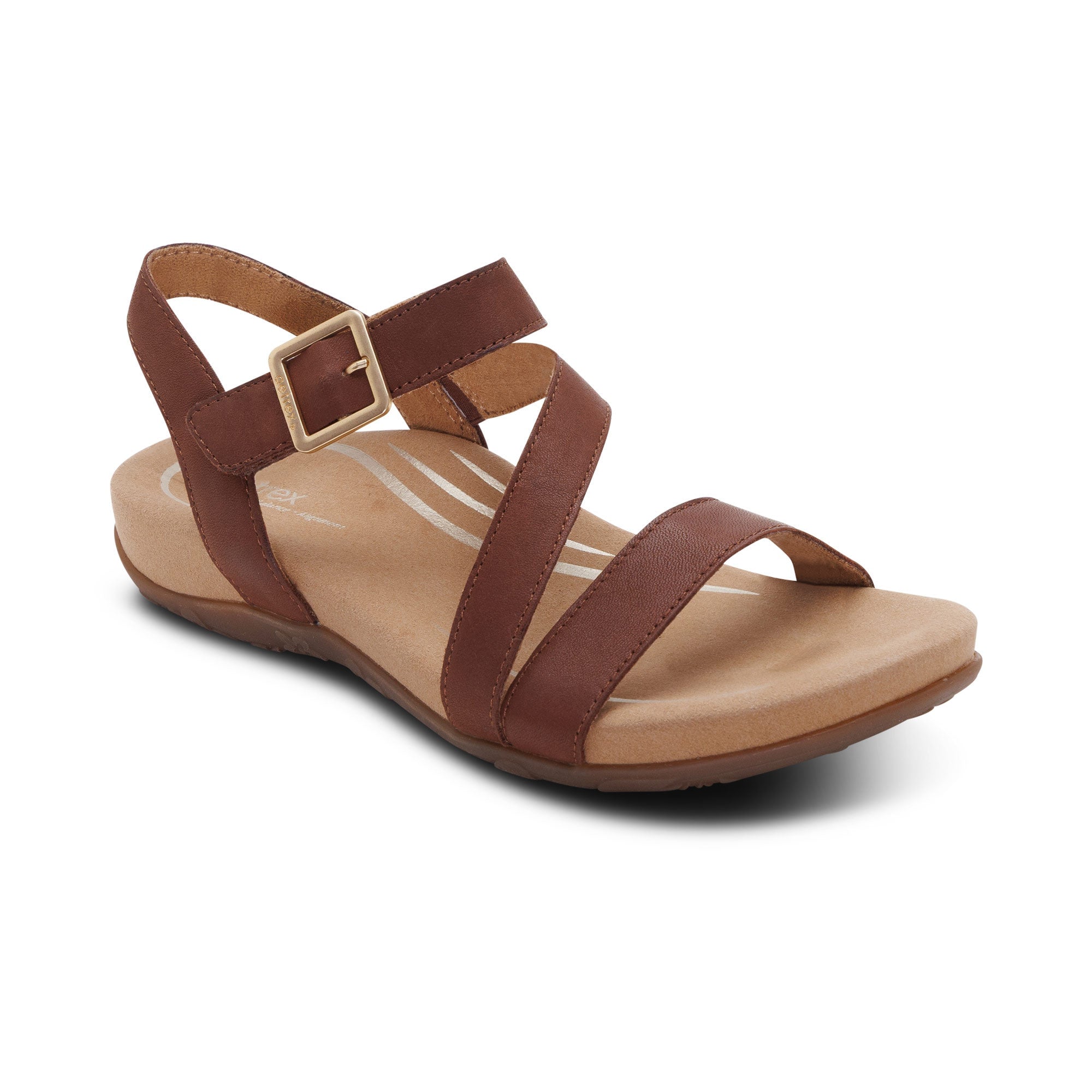 Aetrex Susie arch support sandal in chilli
