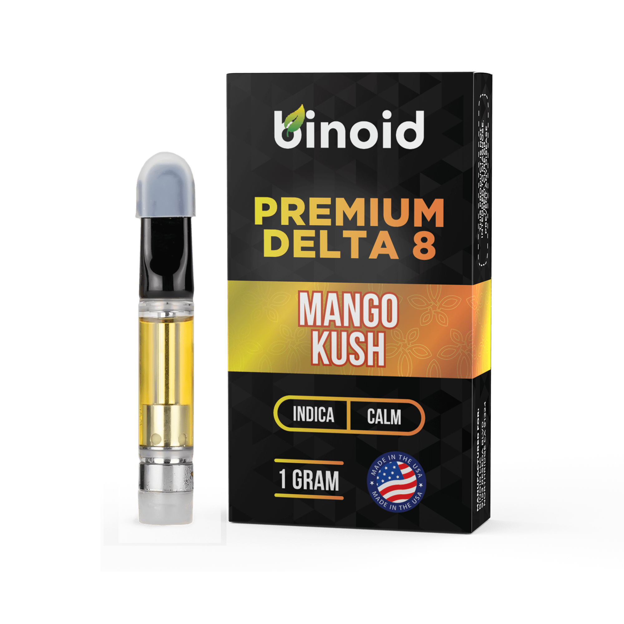 Binoid CBD Delta 8 THC Mango Kush vape cartridge