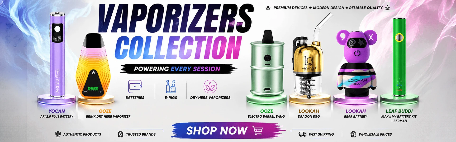 Vaporizer collection display from EcigMafia