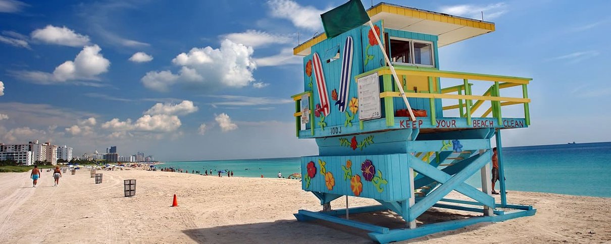 Reisbeeld van Miami als bestemming voor Amerikaanse dollars