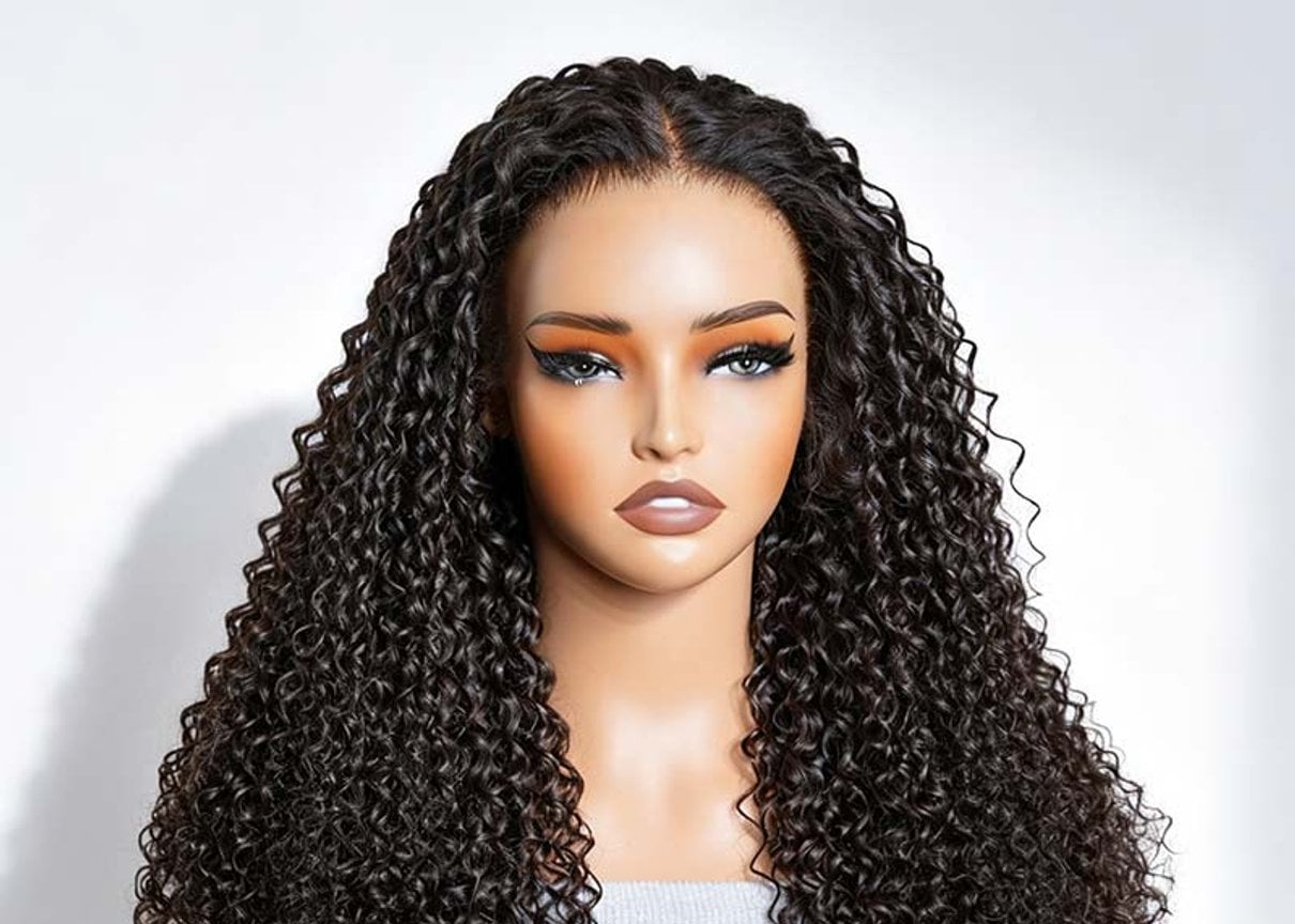 QVR wear and go glueless Jerry curly human hair wig
