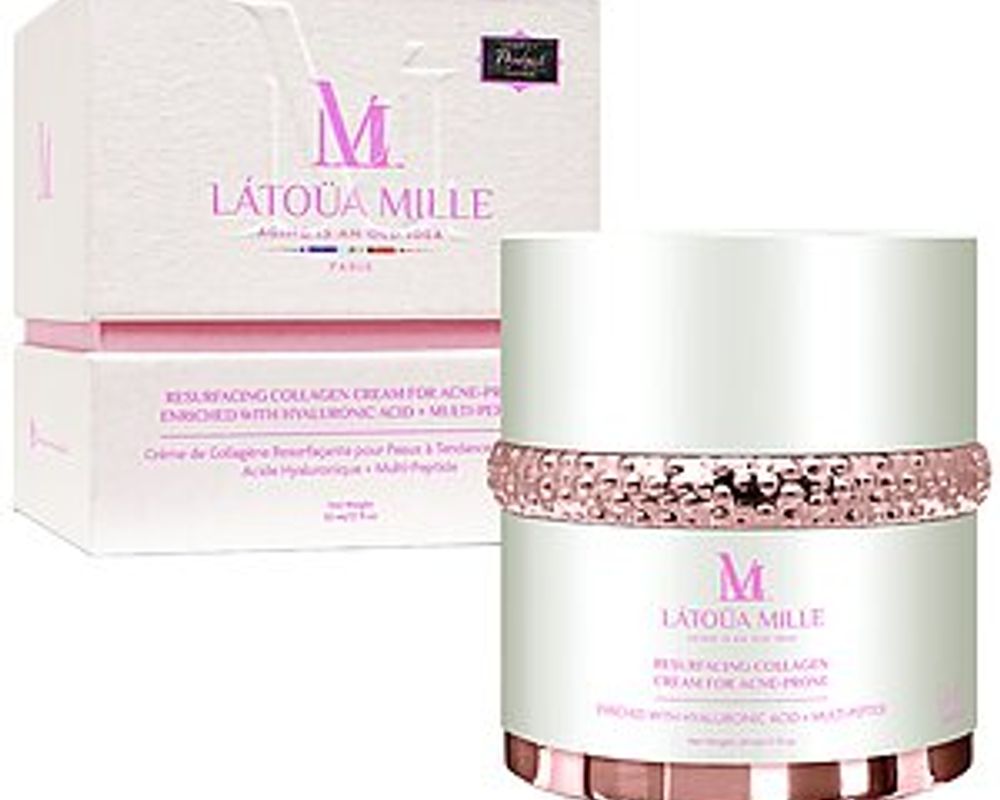 Latoua Mille resurfacing collagen cream jar