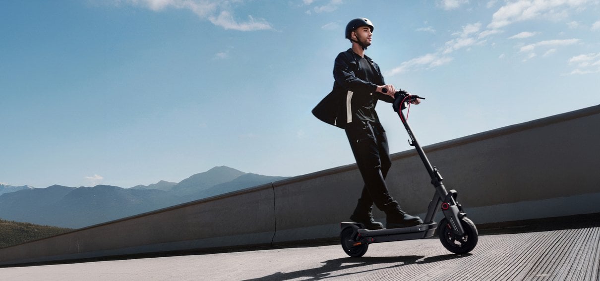 Segway MAX G3 electric scooter in an urban riding scene