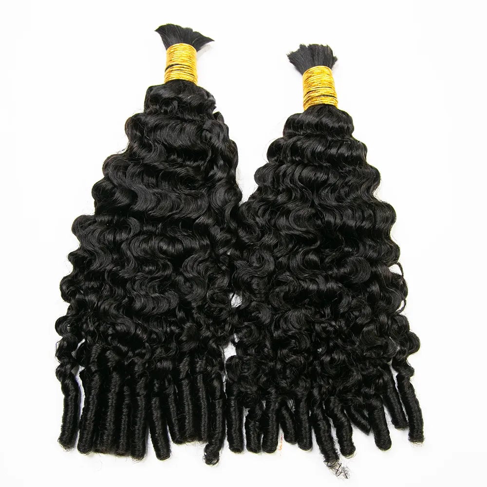 Water curly bulk human hair for braiding