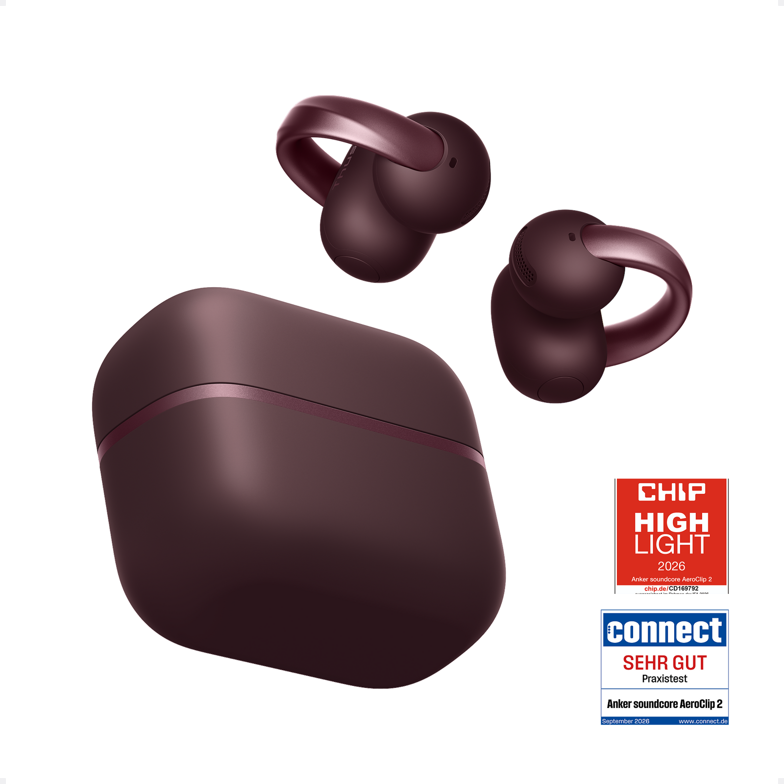 Anker soundcore AeroClip 2 mit Ladecase