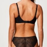 Model wearing the Alanna Balconette Bra in black