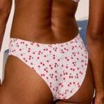 Model wearing a Copacabana bikini top