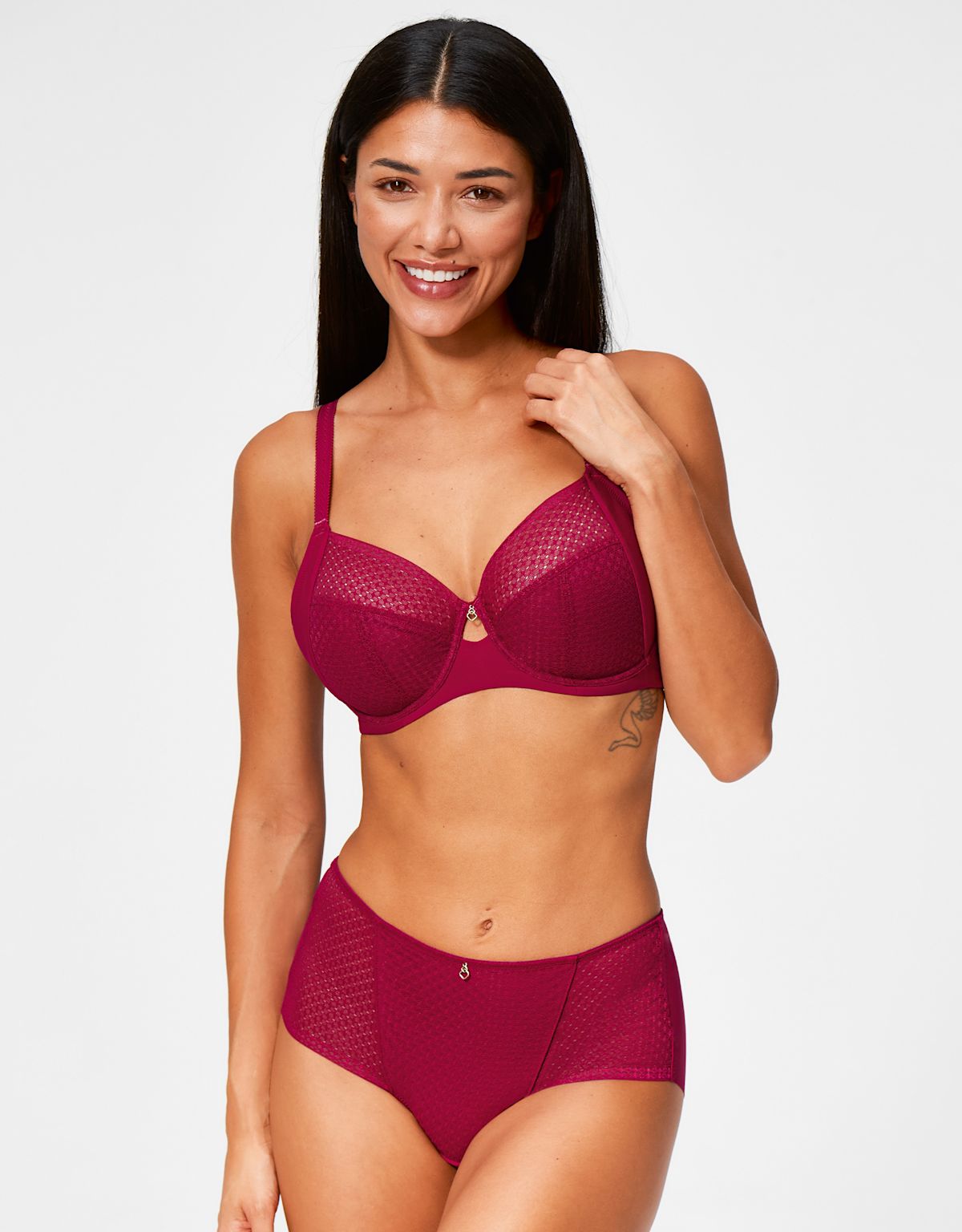 Rose Evolution Comfort Bra with geometric lace cups