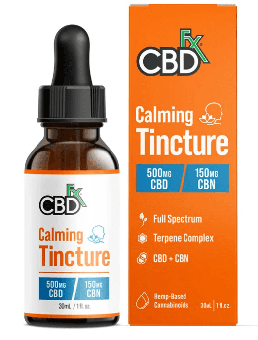 CBDfx CBN and CBD calming tincture bottle