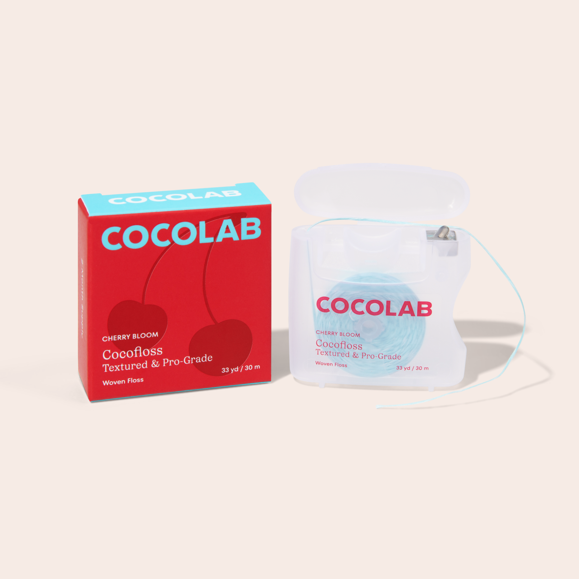 Cherry Bloom Cocofloss dental floss dispenser