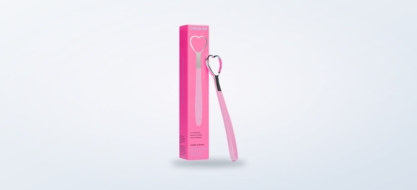 Cherry Blossom Smile Filter tongue cleaner