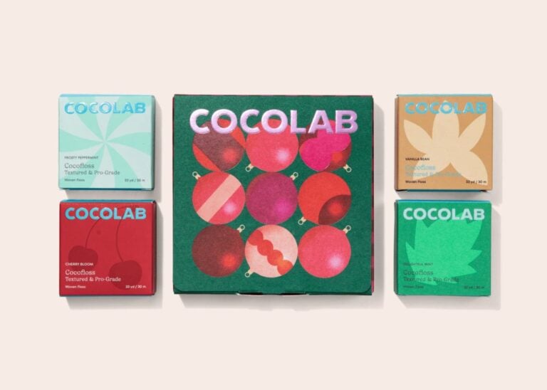 Cocofloss seasonal floss gift set packaging