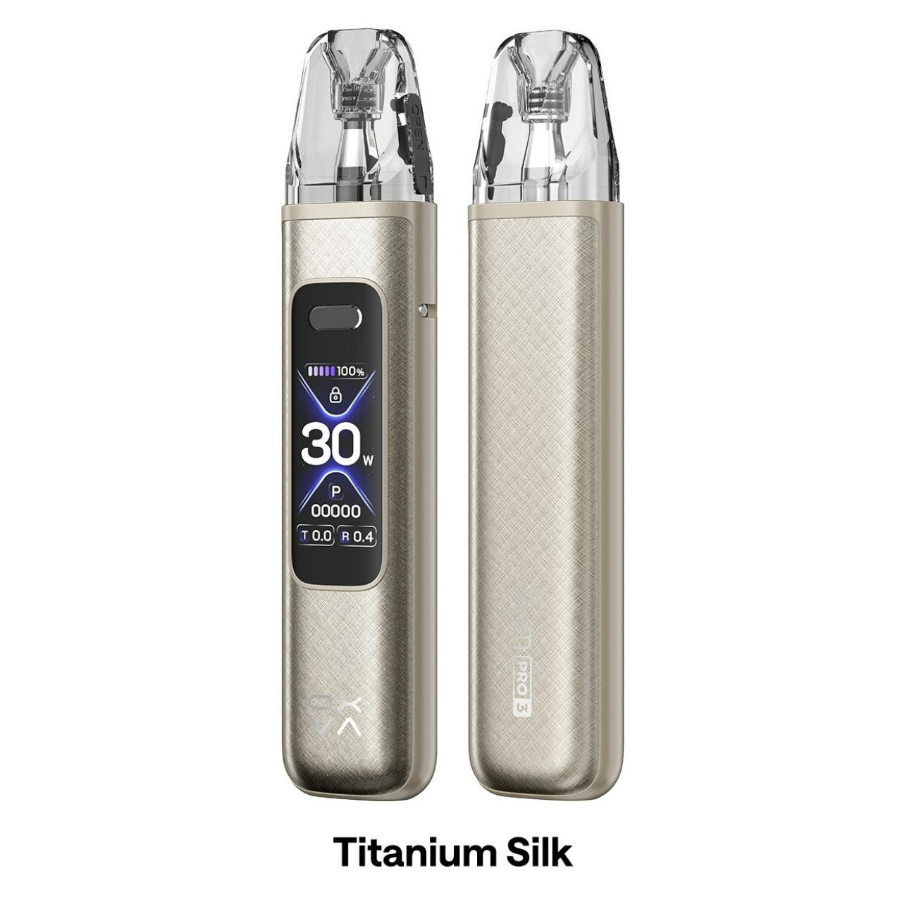OXVA Xlim Pro 3 kit in titanium silk