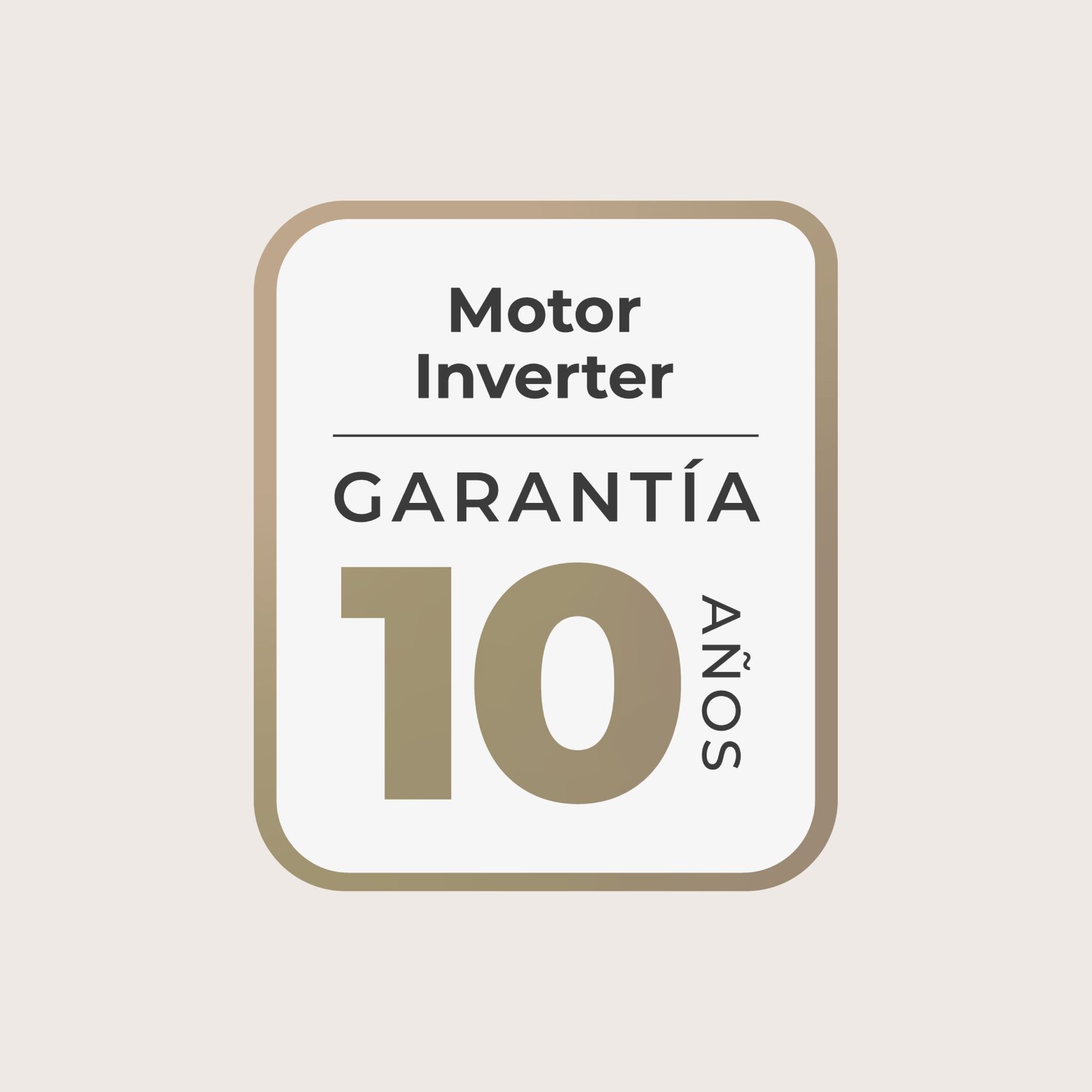 Insignia de garantía del motor inverter de EVVO Nova