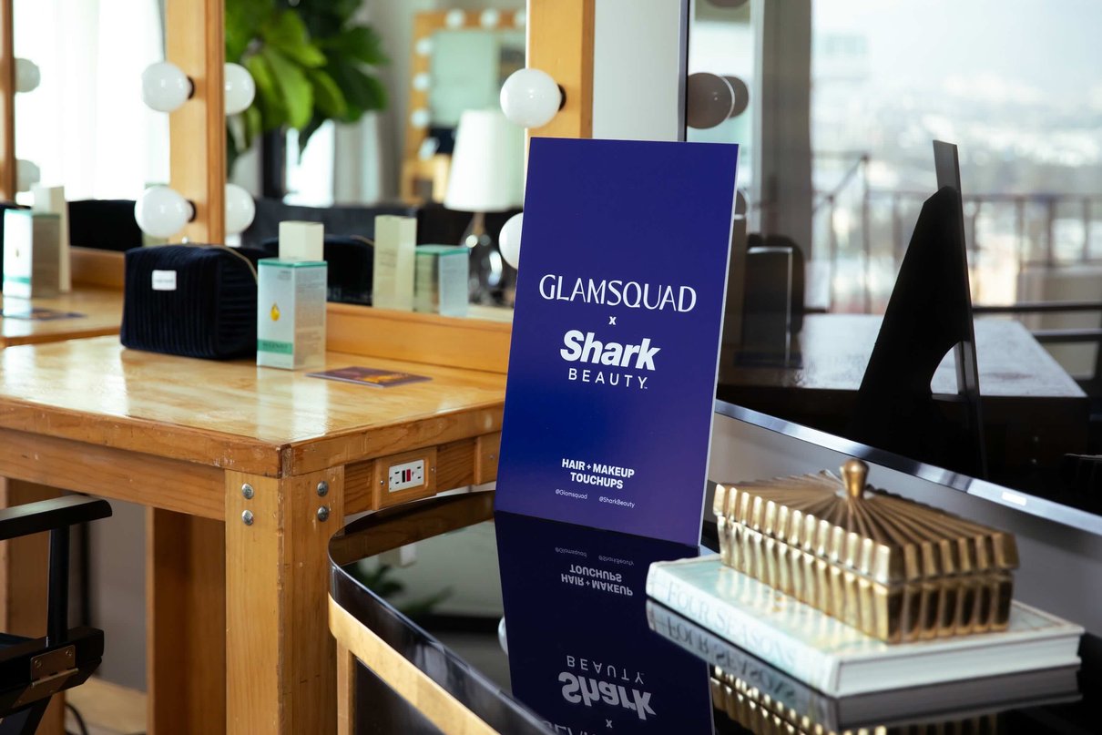 Glamsquad touch-up station at an event
