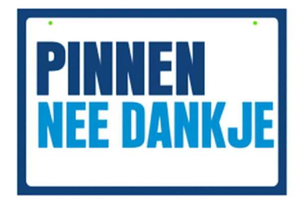 Bord over een geweigerde betaalwijze in Nederland