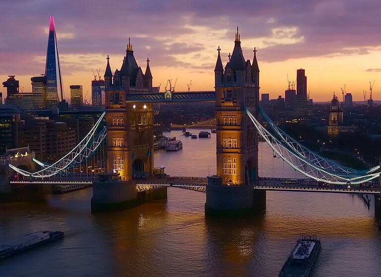 Tower Bridge in Londen voor een reis naar het Verenigd Koninkrijk
