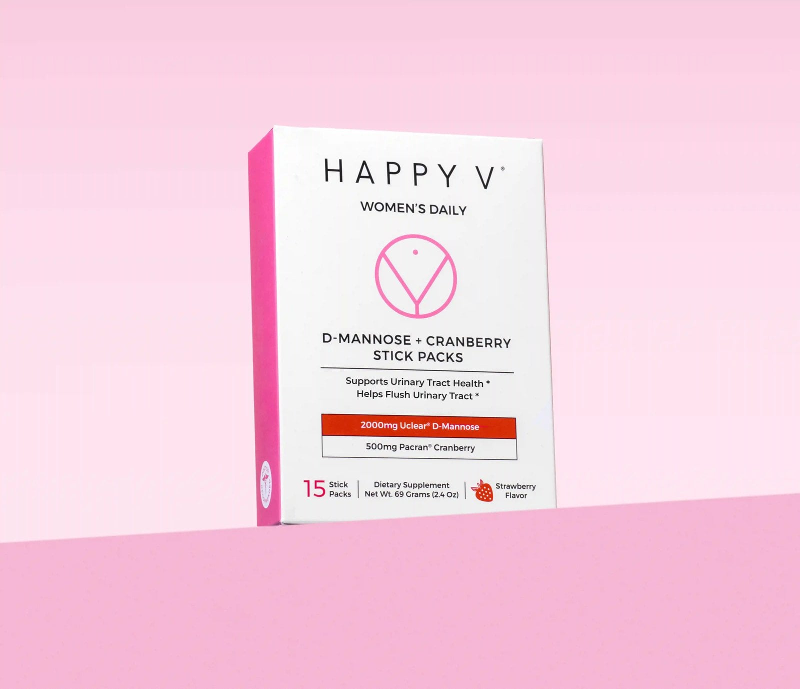 Happy V D-Mannose + Cranberry stick packs box