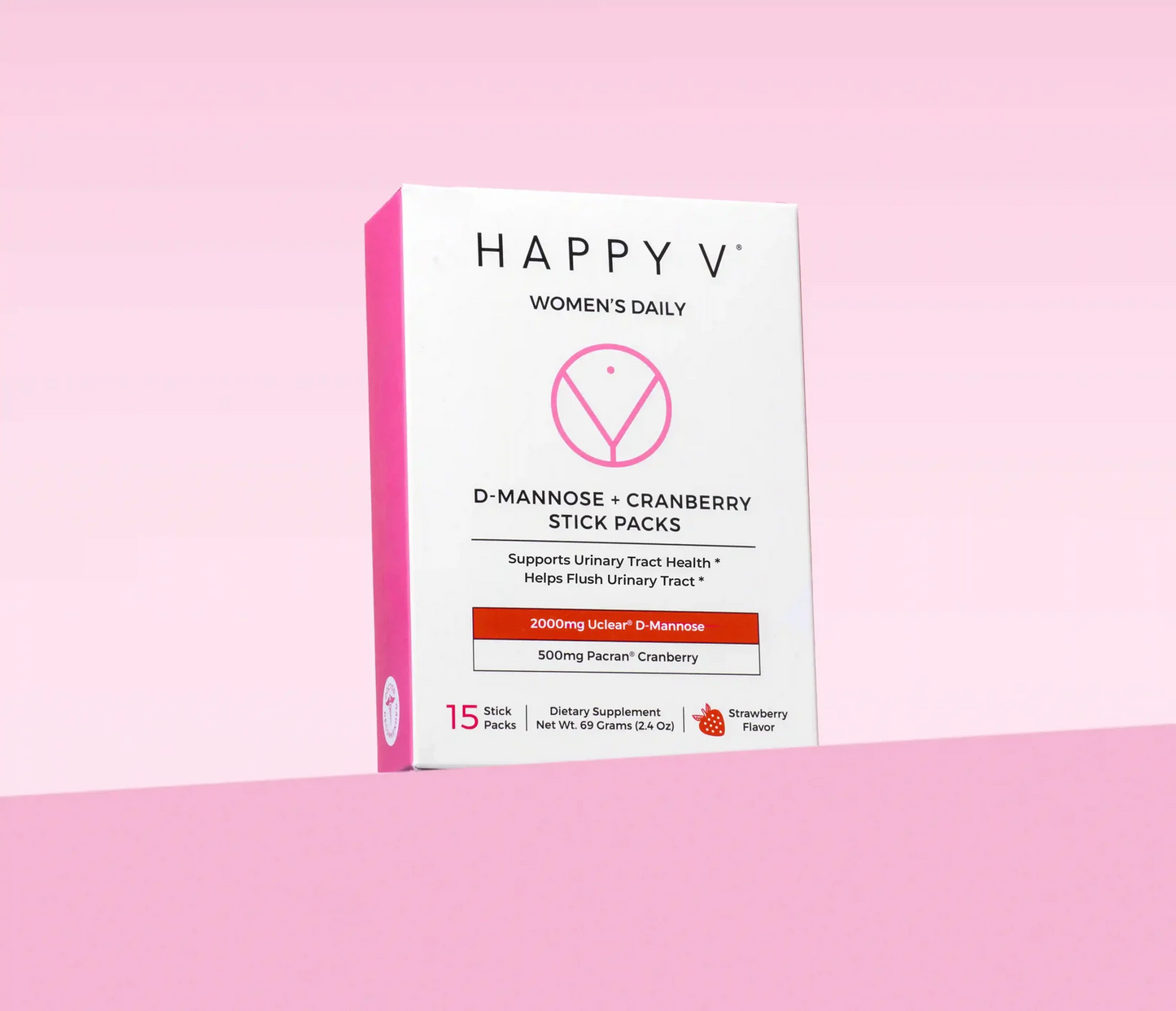 Happy V D-Mannose + Cranberry Stick Packs box