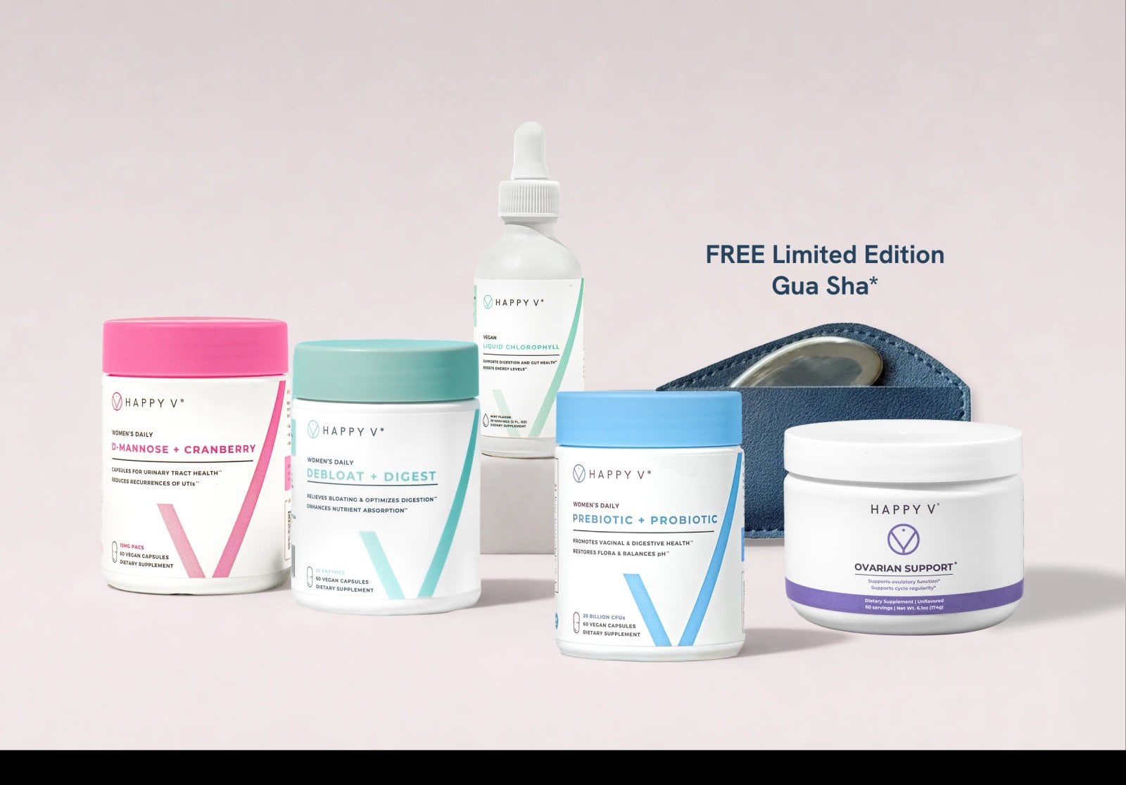 Products included in the Happy V Total Care Kit