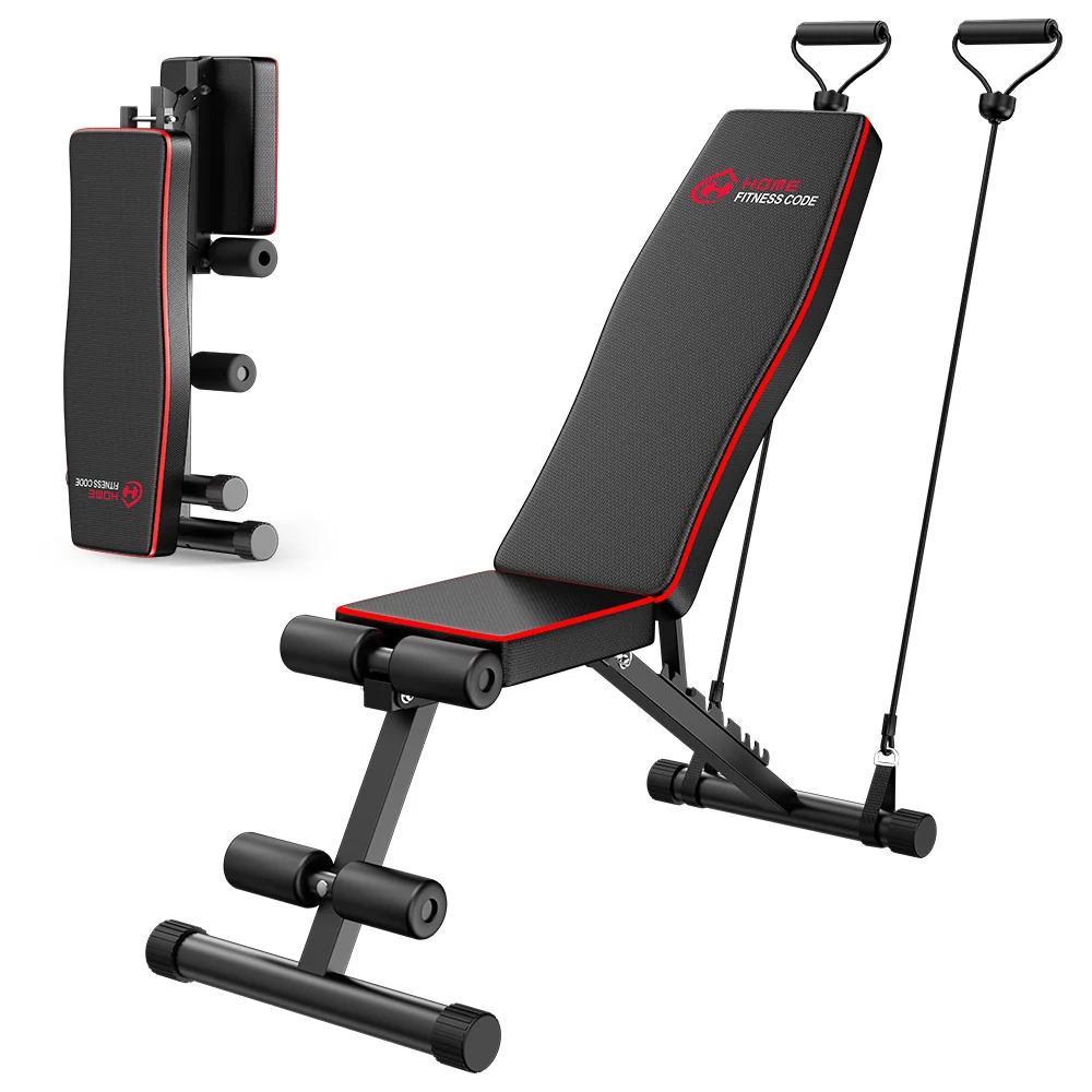 Home Fitness Code adjustable foldable workout bench