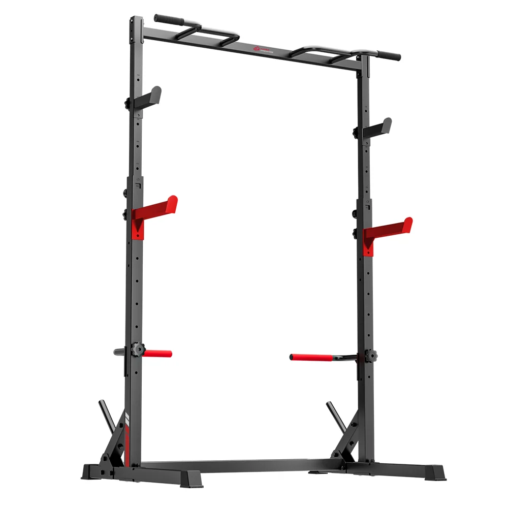 Squat half-rack with pull up bar