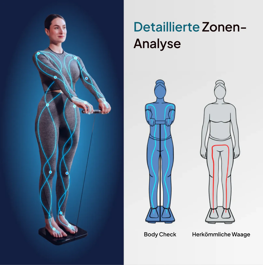 Grafik mit Körperanalyse-Vergleich
