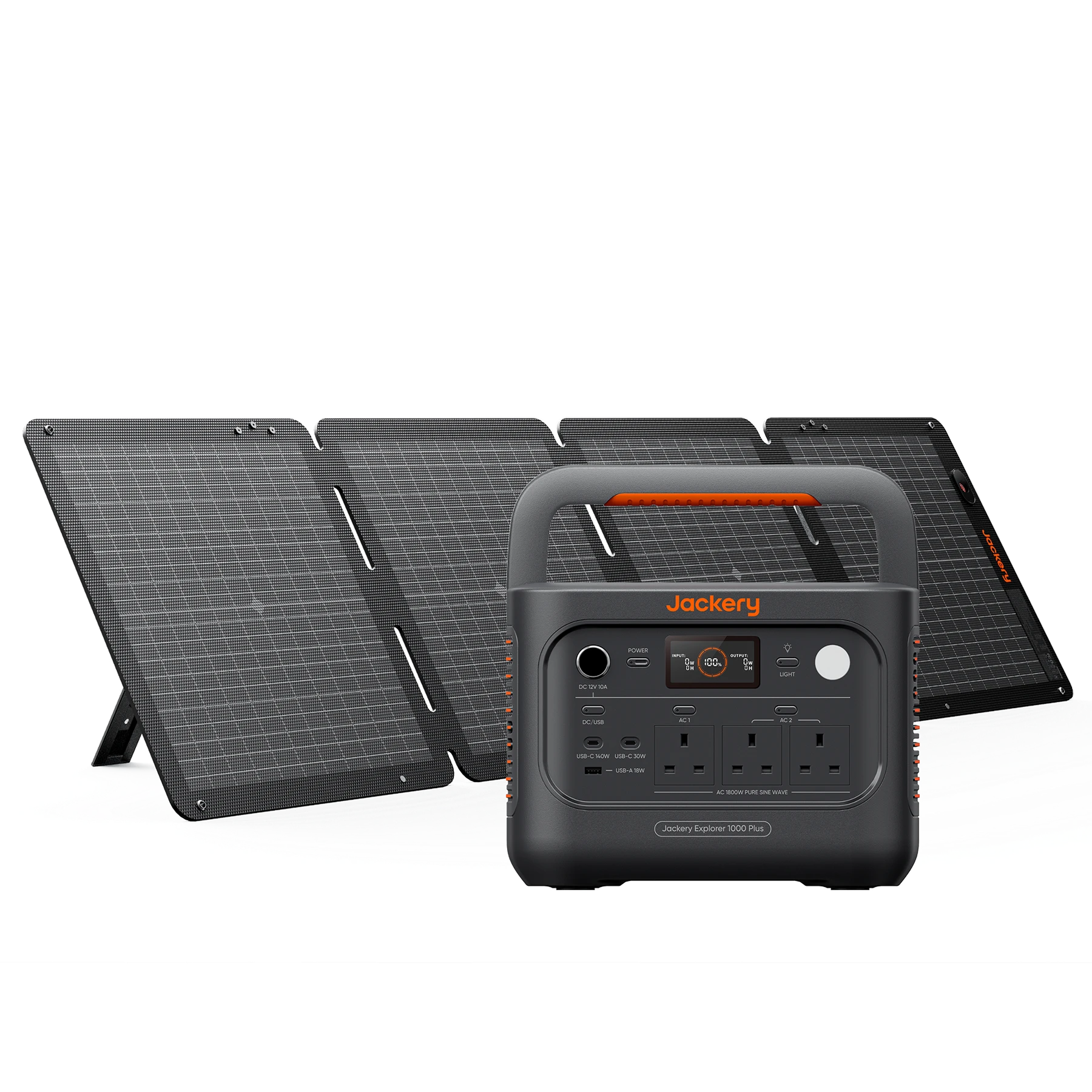 Jackery Solar Generator 1000 Plus v2 with a solar panel