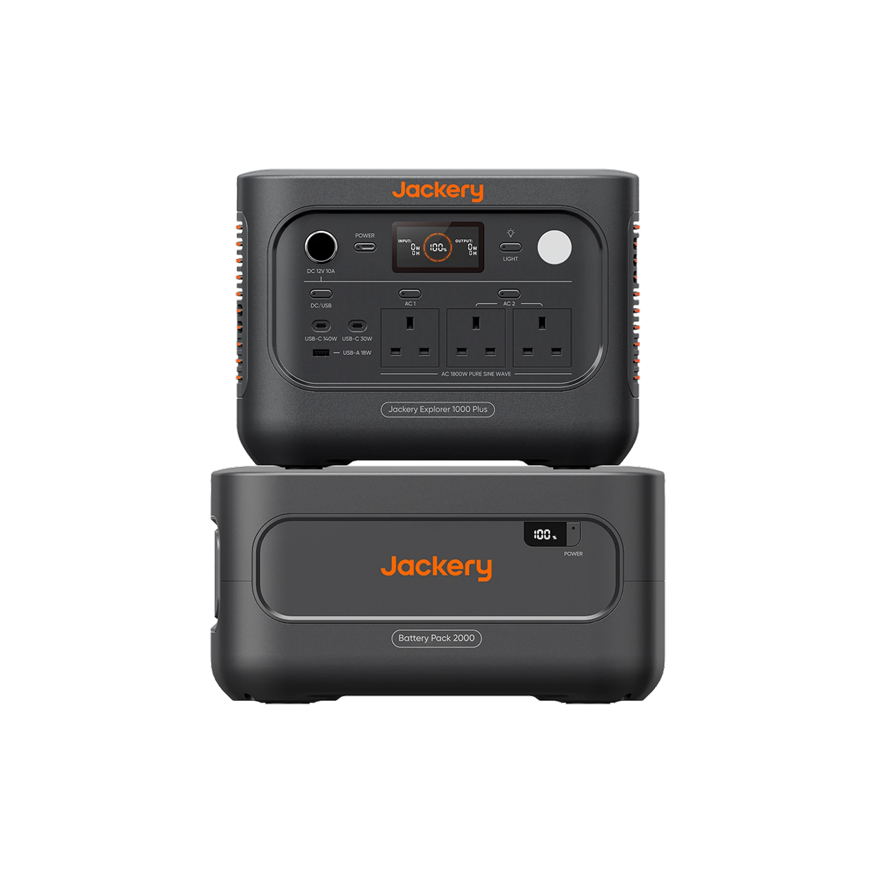 Jackery 1000 Plus v2 system shown with an expansion battery