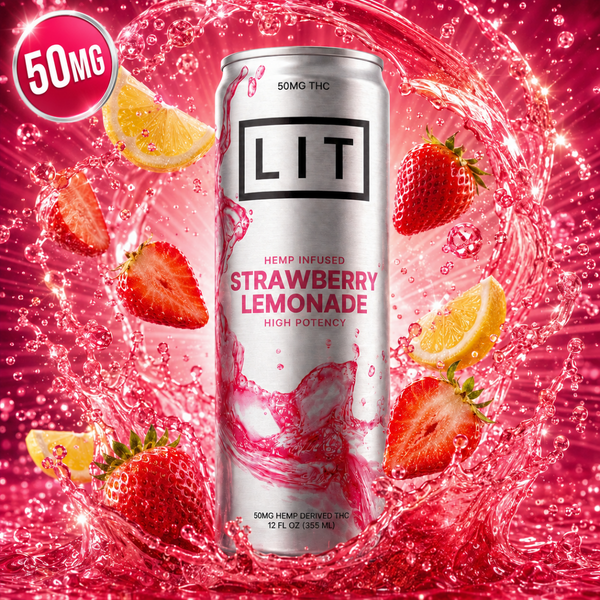 Strawberry lemonade beverage with fruit
