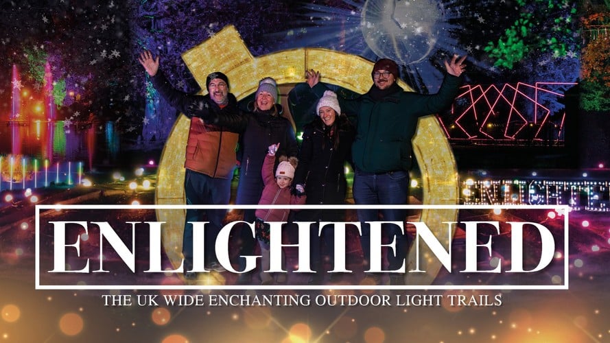 Illuminated trail display at Enlightened Christmas Light Trails