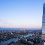 The Shard rising above the London skyline