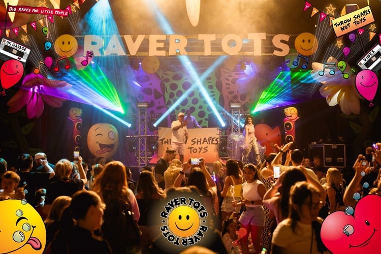 Families at a Raver Tots event