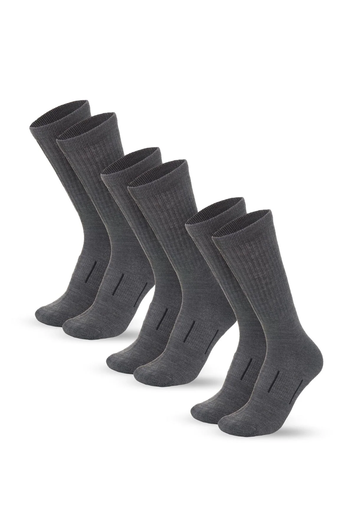 Dark grey merino wool hiking socks