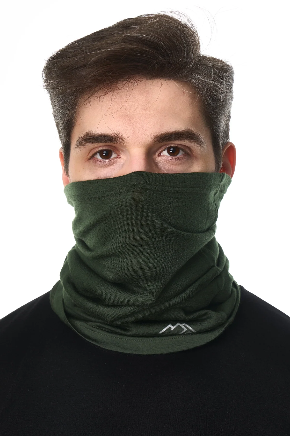 Army green Merino Tech 165 neck gaiter