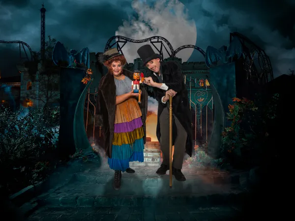 Spectacle interactif Fox et Trot pendant Halloween Celebration