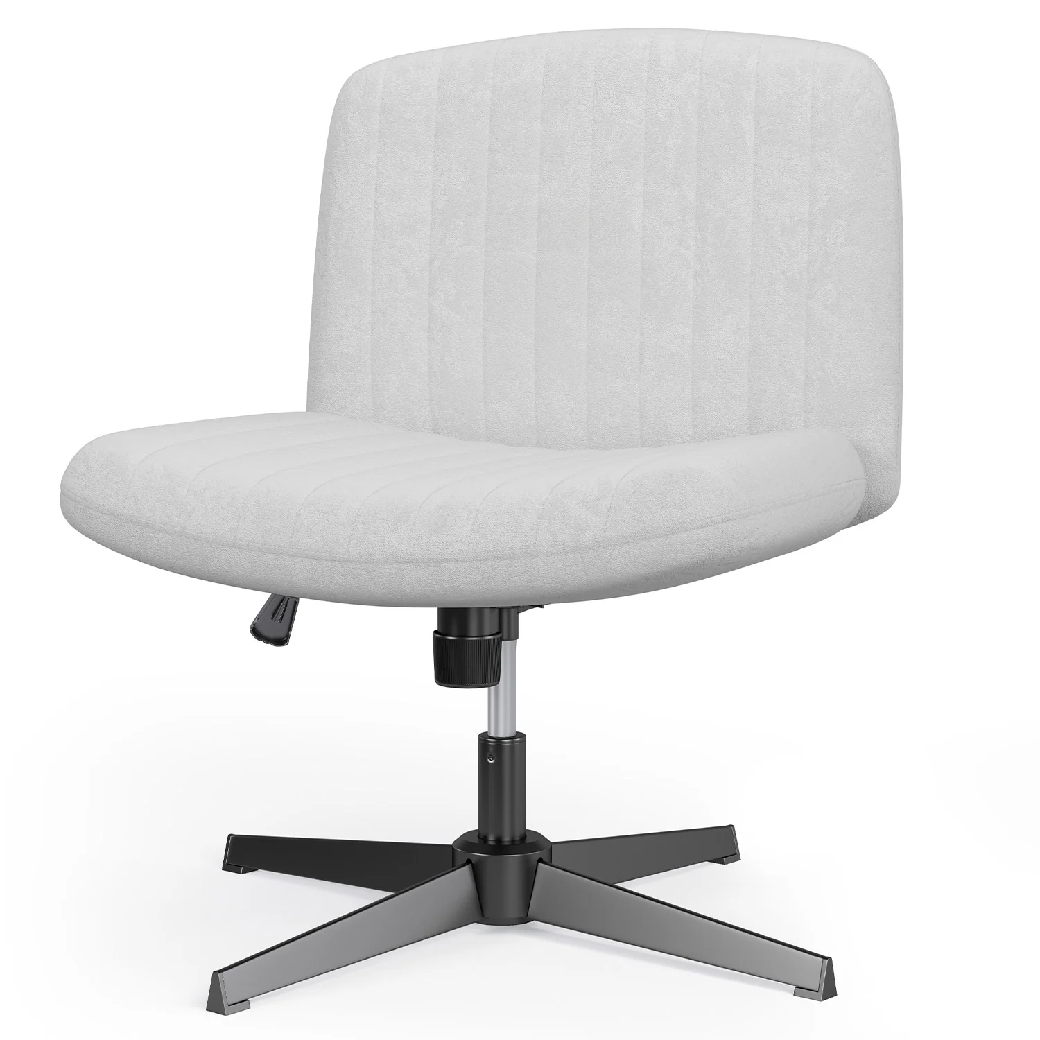 Grey armless cross-legged office chair