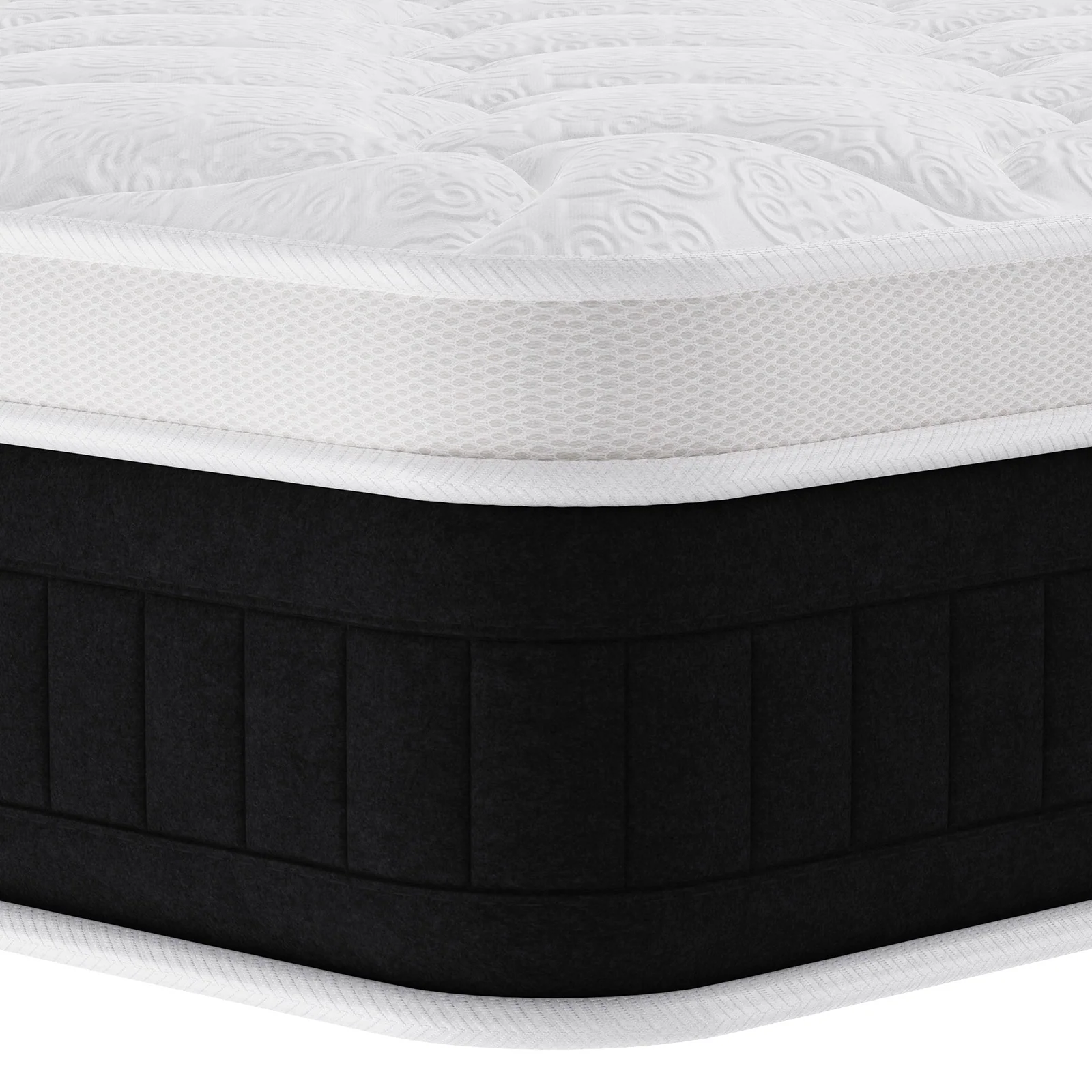 Pocket spring mattress with memory foam layers