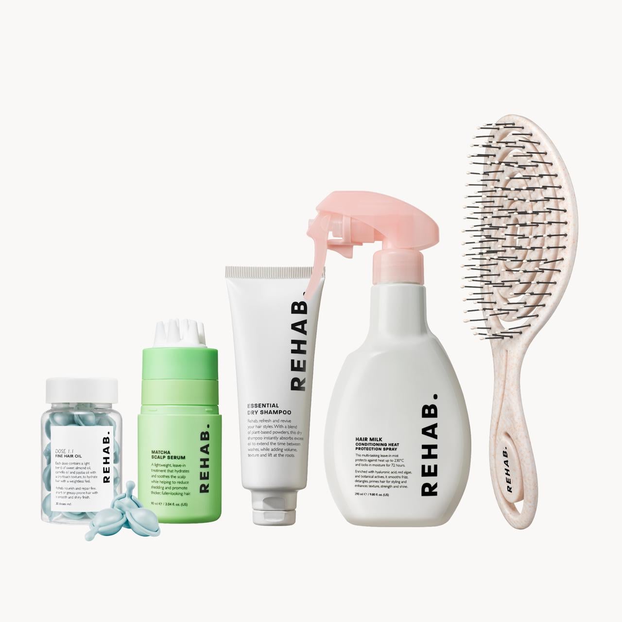 REHAB Fine Hair Routine product set