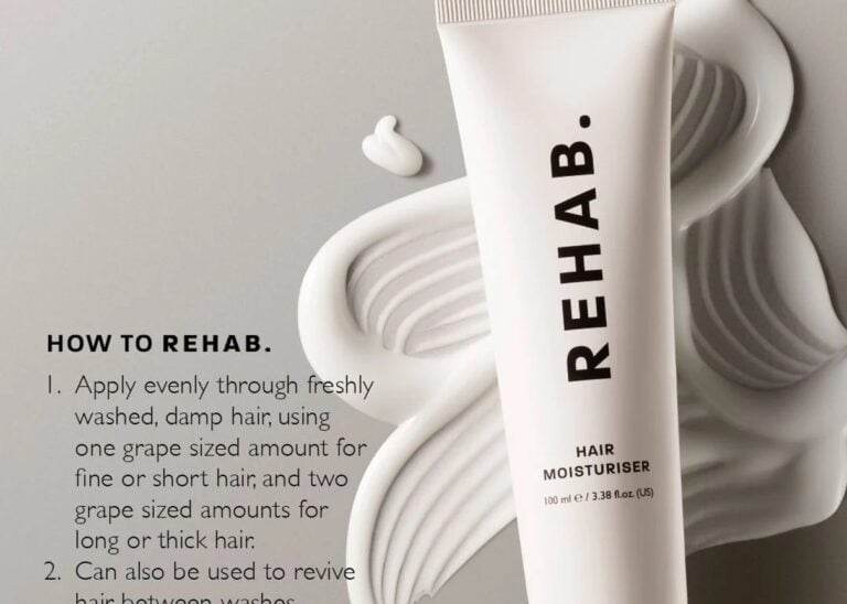 Hair Moisturiser shown as part of a hair care routine