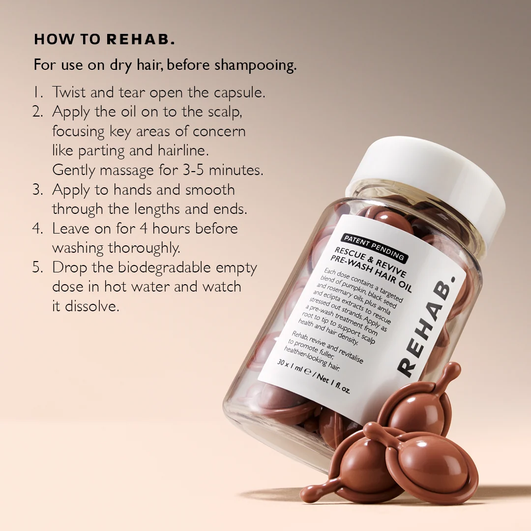 REHAB Rescue & Revive Pre-Wash Hair Oil