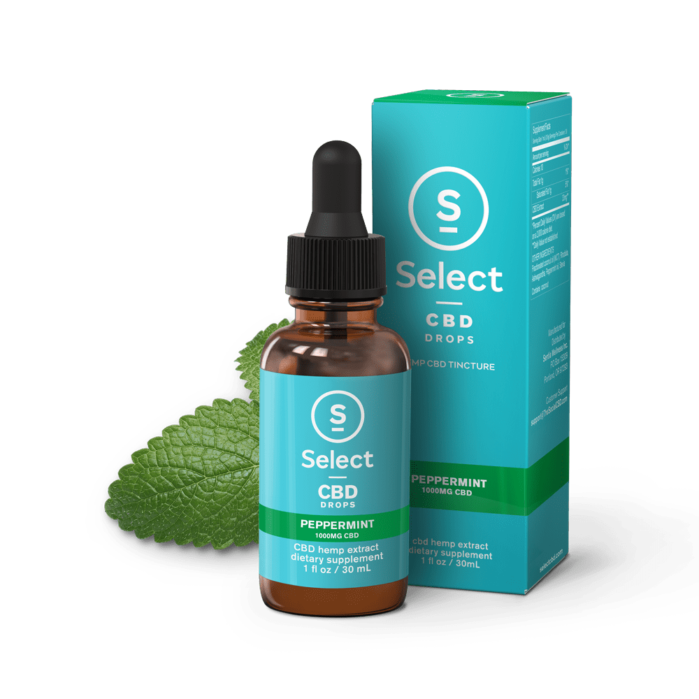 Select CBD Oil Drops Peppermint bottle