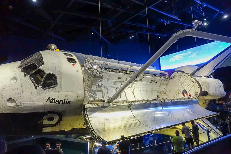 Space Shuttle Atlantis displayed at Kennedy Space Center