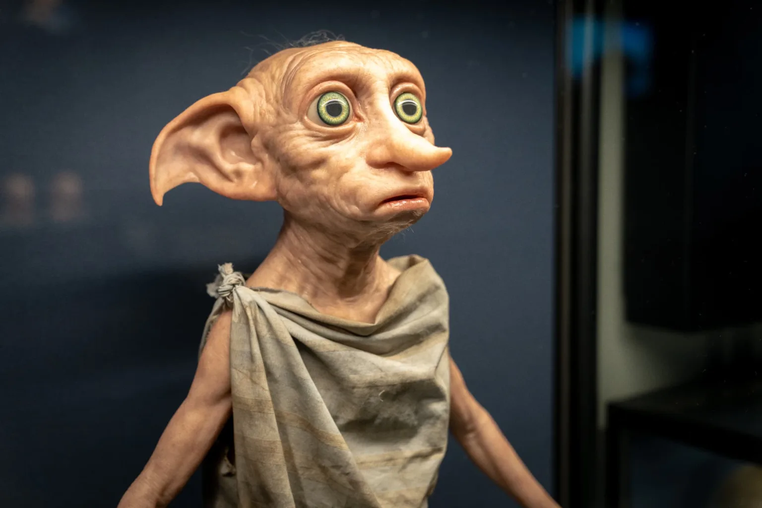 Dobby creature figure displayed at the Studio Tour